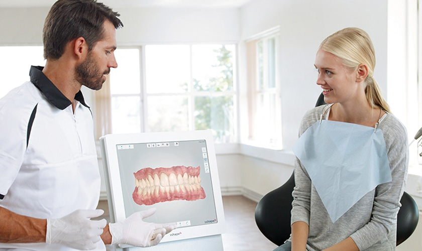 Công nghệ lấy dấu răng 3Shape 3D giúp khách hàng thấy được sự thay đổi của mình sau khi làm răng sứ