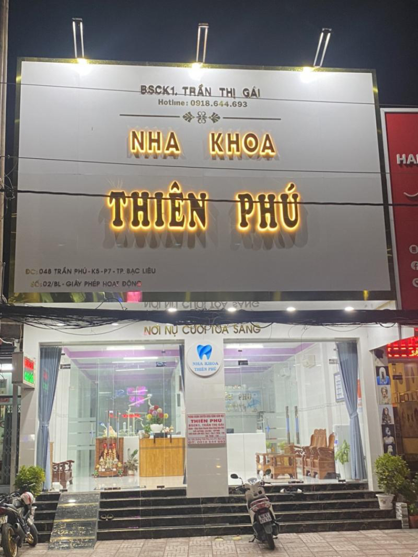 Nha khoa Thiên Phú là nha khoa uy tín tại Bạc Liêu