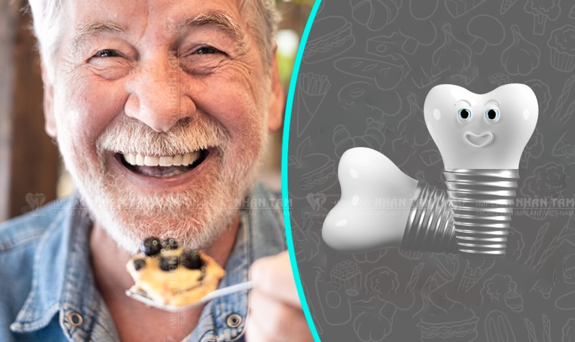 Răng Implant giúp ăn nhai thoải mái