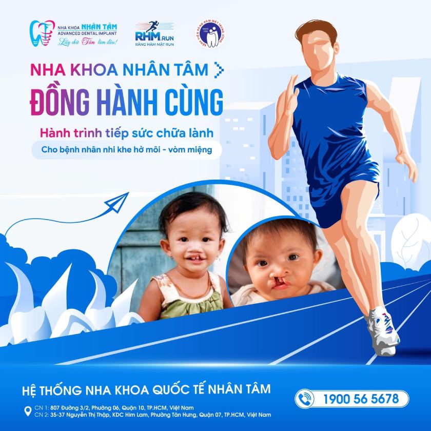 Nha khoa Nhân Tâm đồng hành cùng hành trình tiếp sức chữa lành cho bệnh nhân nhi khe hở môi - vòm miệng Nha khoa Nhân Tâm đồng hành cùng hành trình tiếp sức chữa lành cho bệnh nhân nhi khe hở môi - vòm miệng
